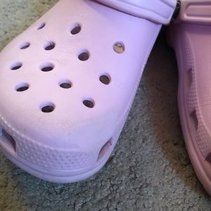 pastel purple crocs